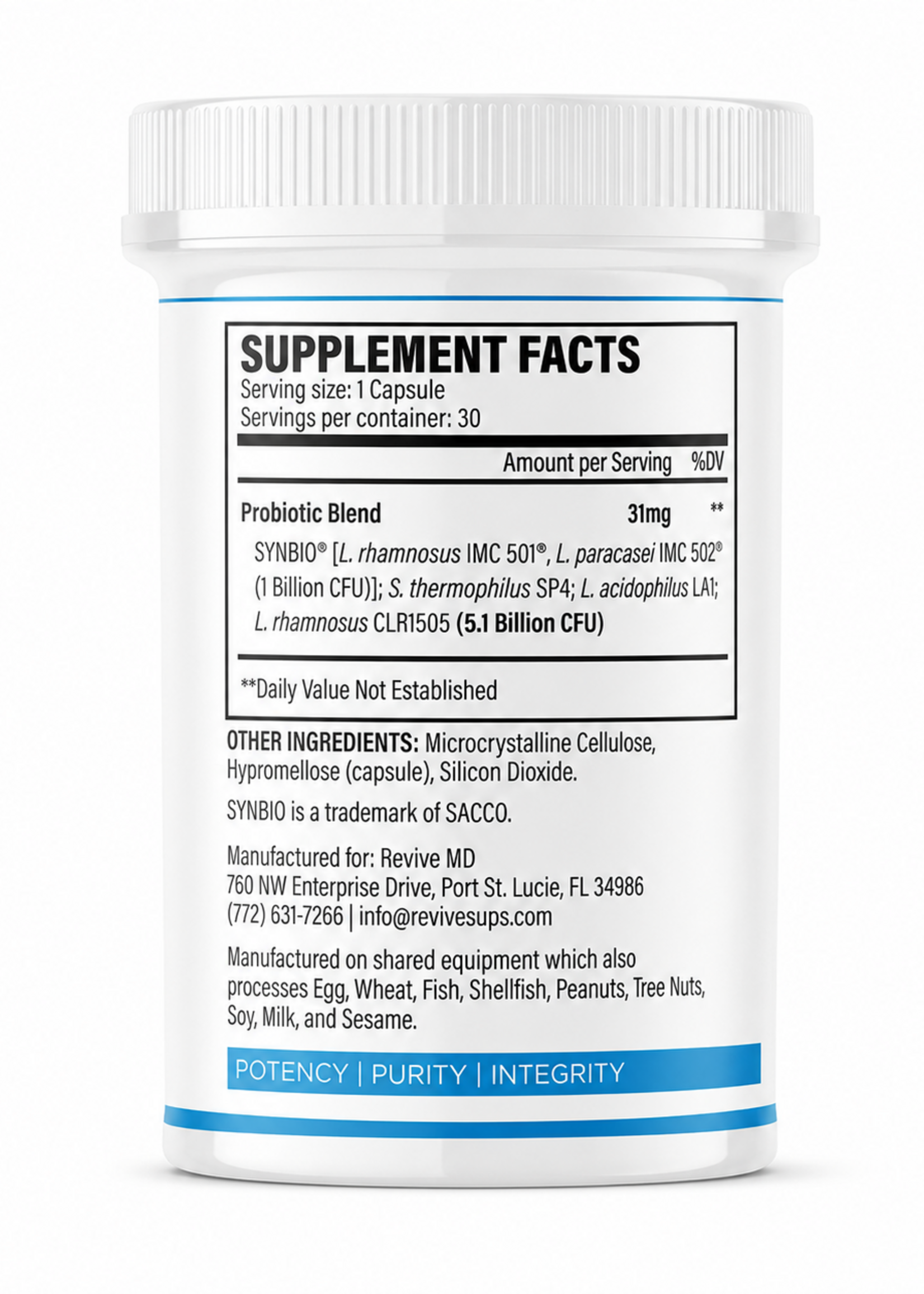 REVIVE PROBIOTIC REVIVE 30 CAP