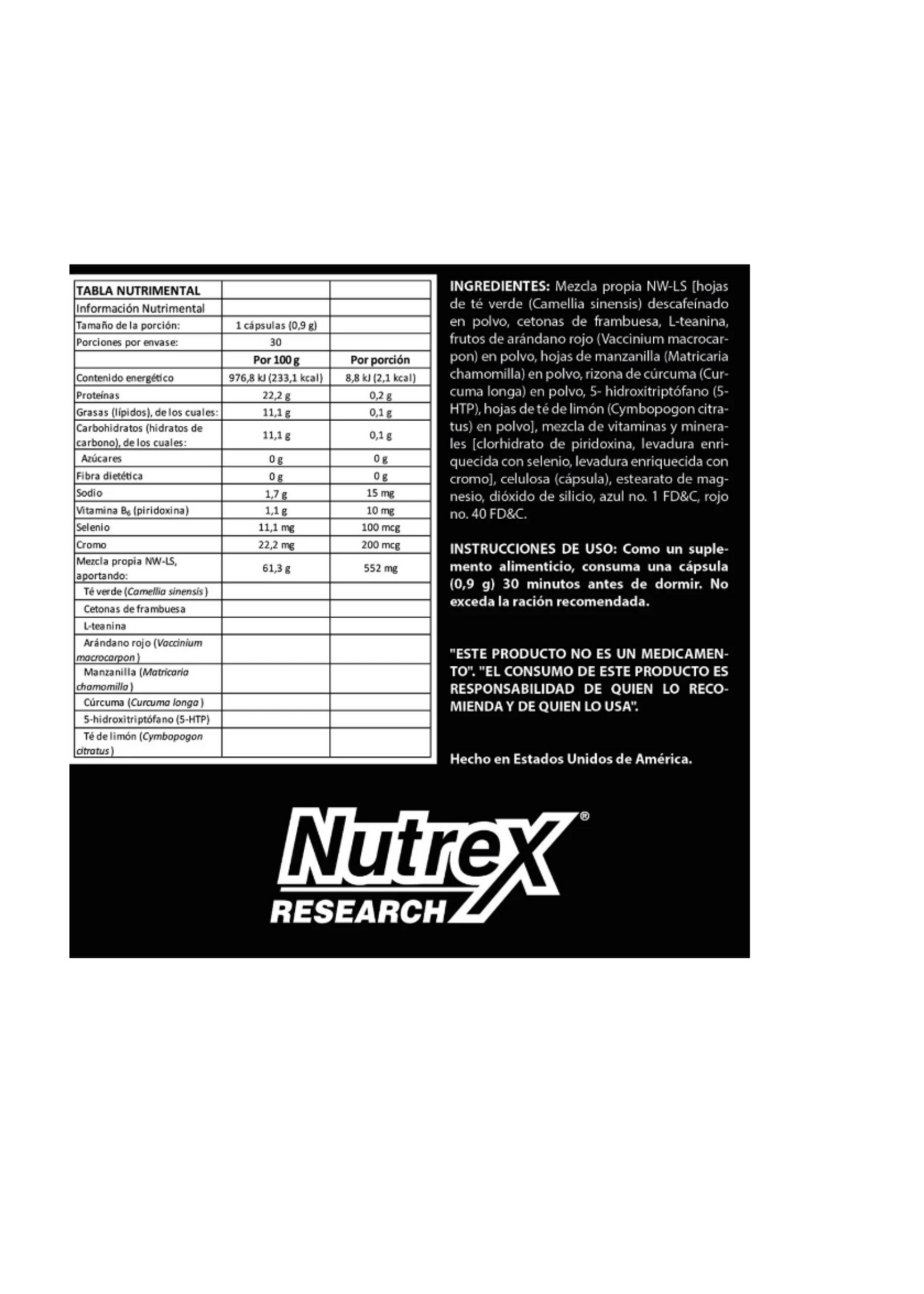 NUTREX LIPO 6 BLACK NIGHTIME