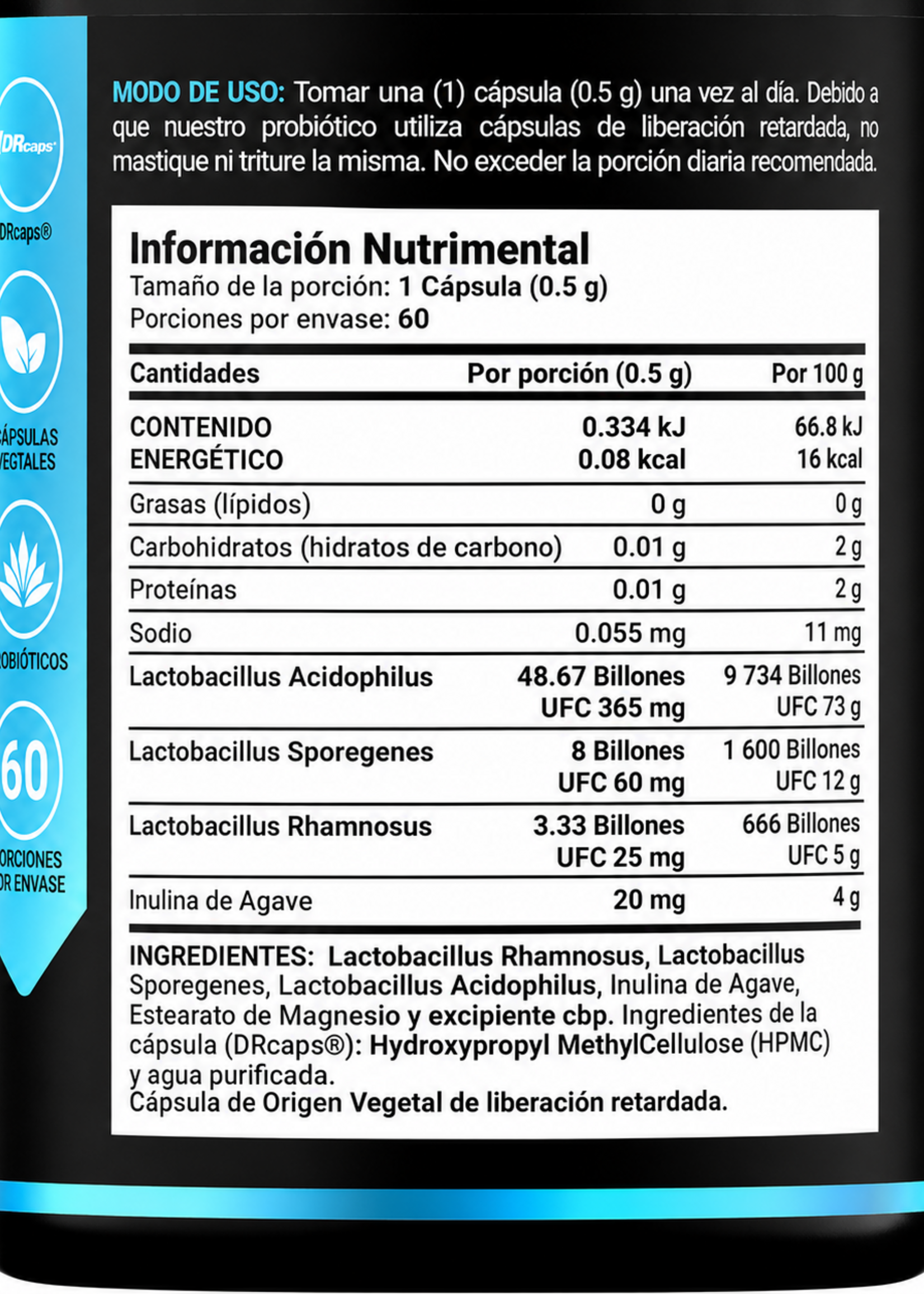 B LIFE 60 BILLONES DE PROBIOTICOS B LIFE 60 CAP