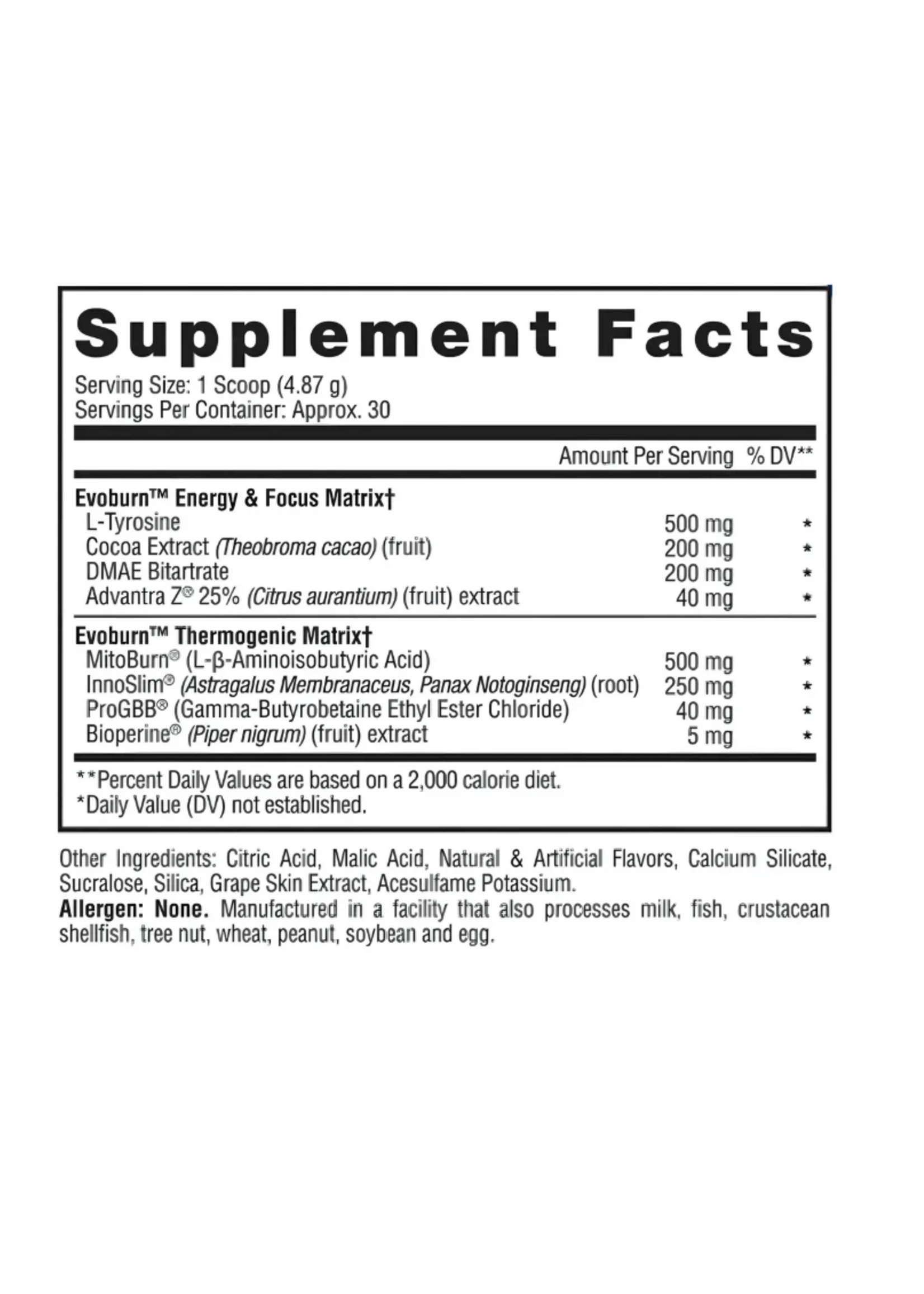 EVOGEN EVOBURN SIN CAFEINA