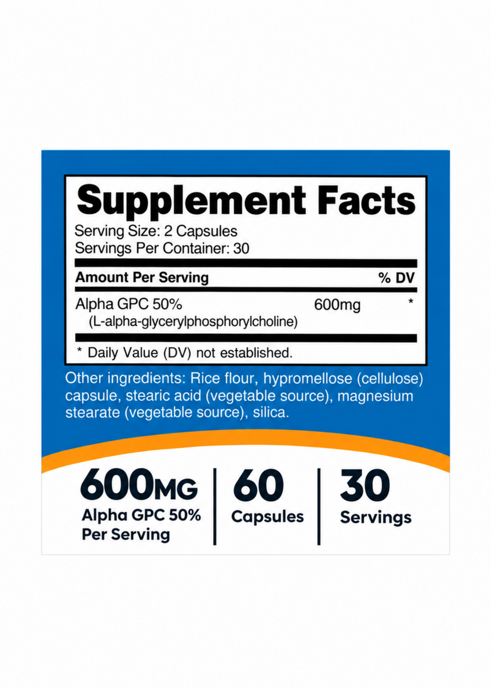 NUTRICOST ALPHA GPC 60 CAP NUTRICOST