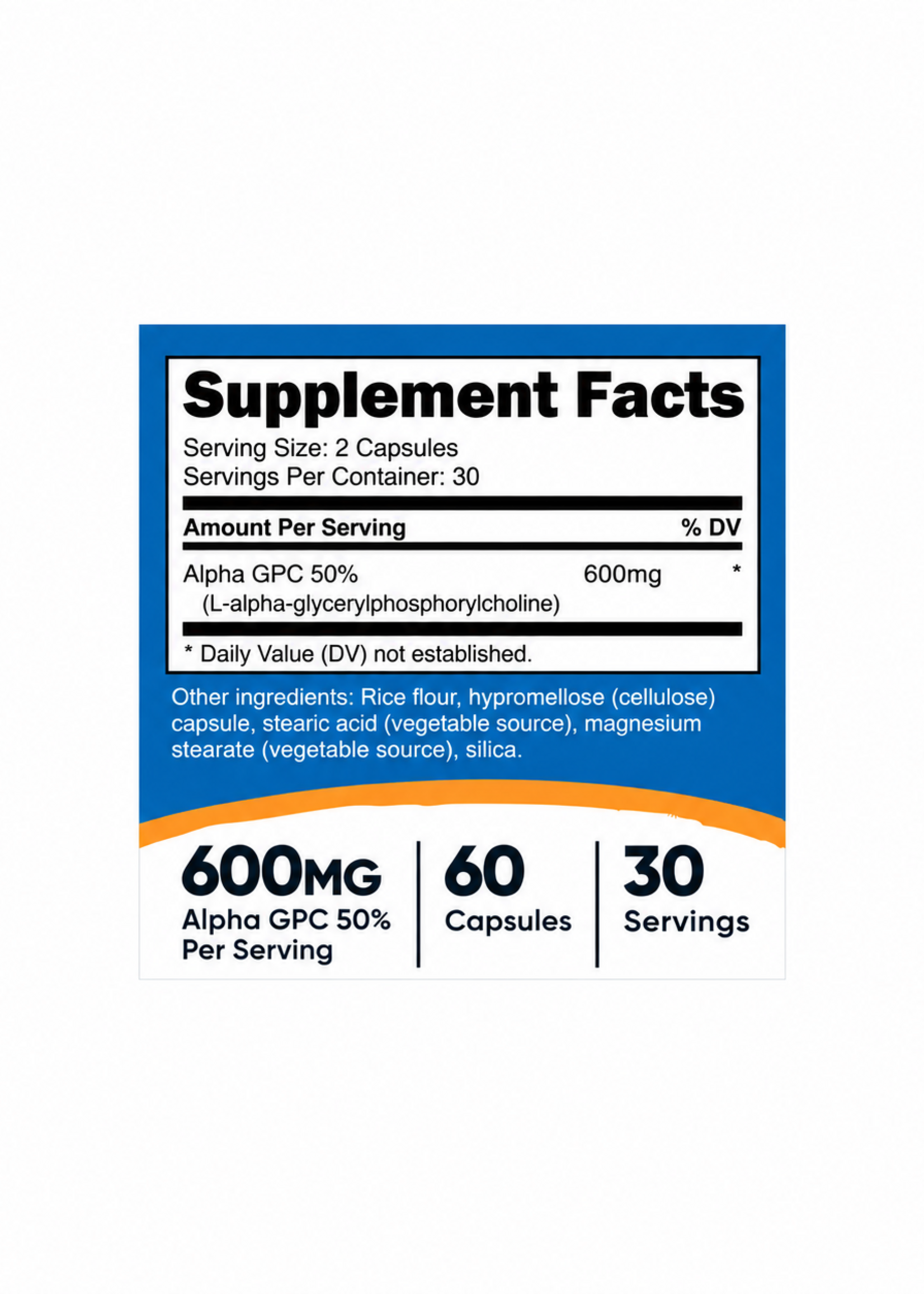 NUTRICOST ALPHA GPC 120 CAP NUTRICOST