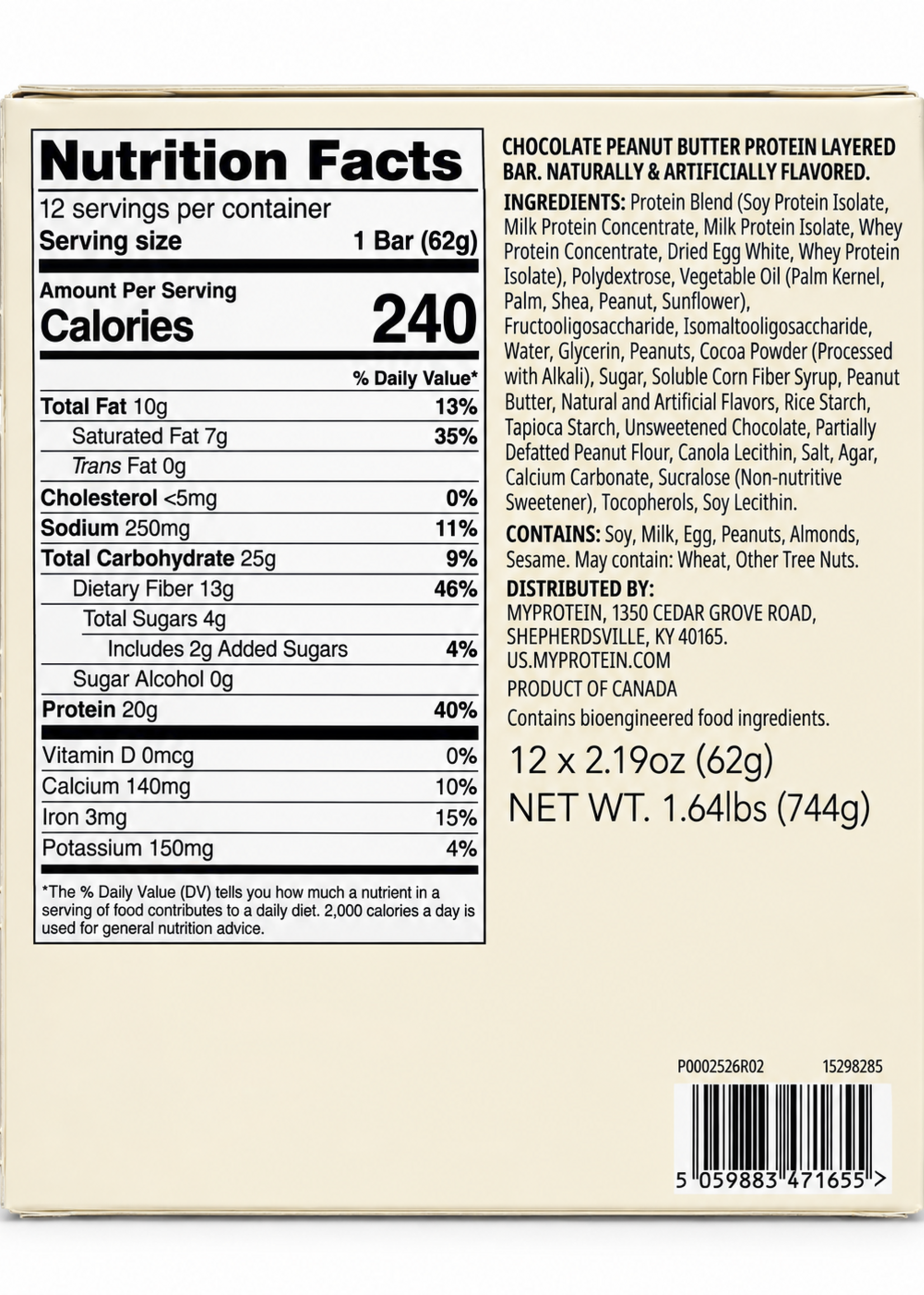 MY PROTEIN MY PROTEIN LAYERED BAR