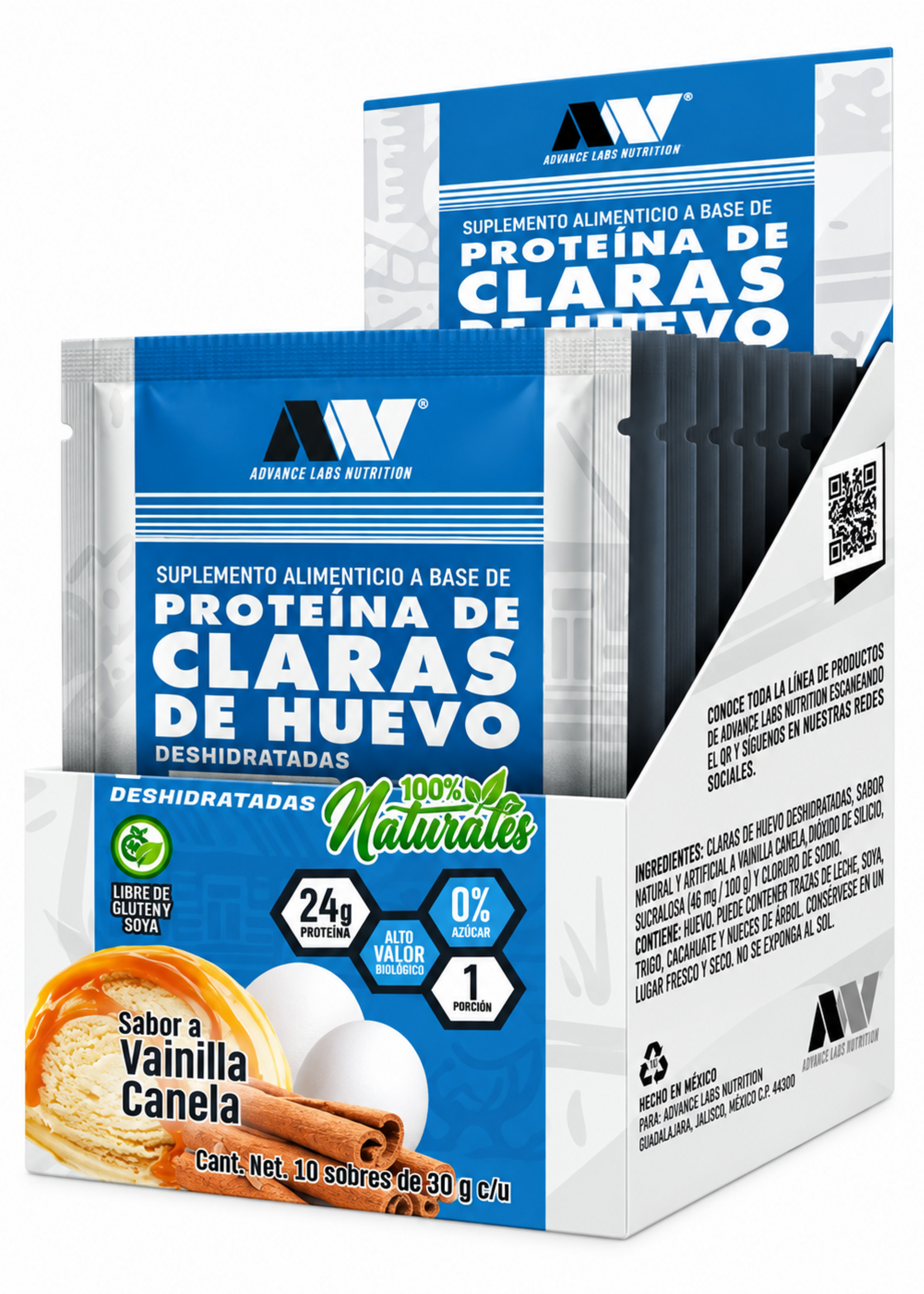 ADVANCE NUTRITION MUESTRA CLARA DE HUEVO NATURALS