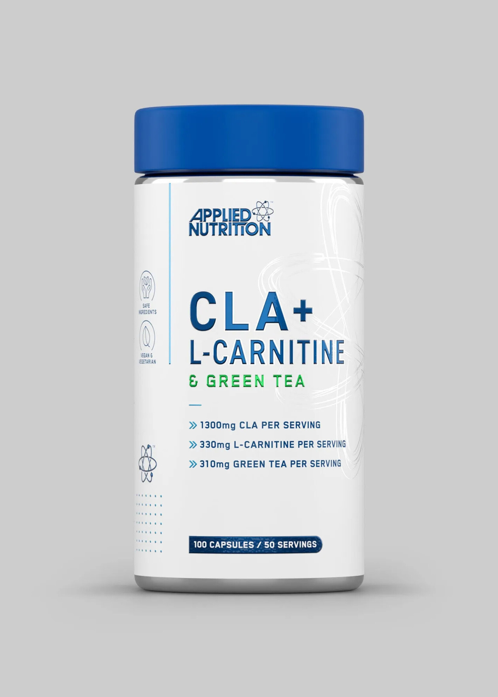APPLIED NUTRITION CLA + CARNITINA Y GREEN TEA 100 CAP/50 SERV APPLIED NUTRITION
