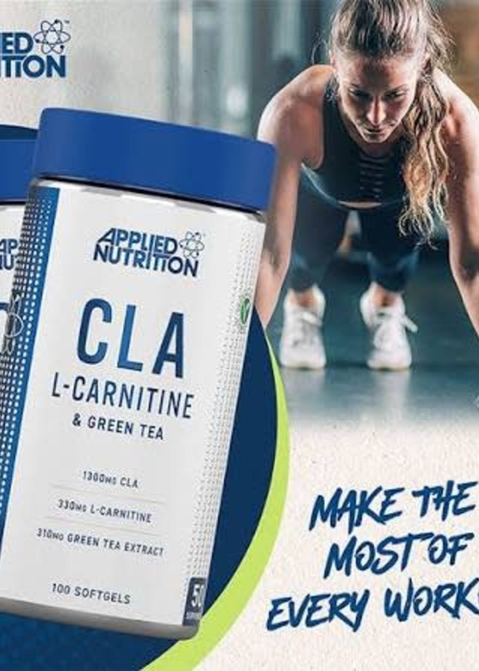 APPLIED NUTRITION CLA + CARNITINA Y GREEN TEA 100 CAP/50 SERV APPLIED NUTRITION