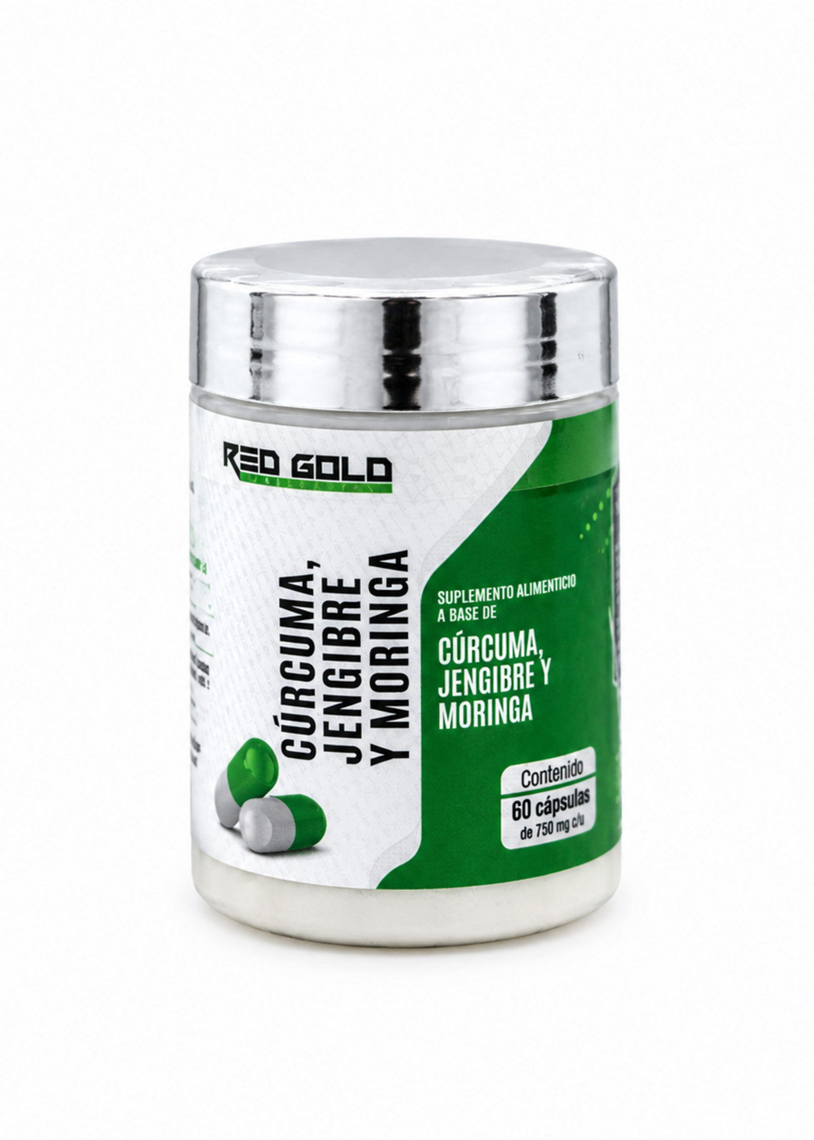 REDGOLD CURCUMA,  JENGIBRE Y MORINGA RED GOLD 60 CAP