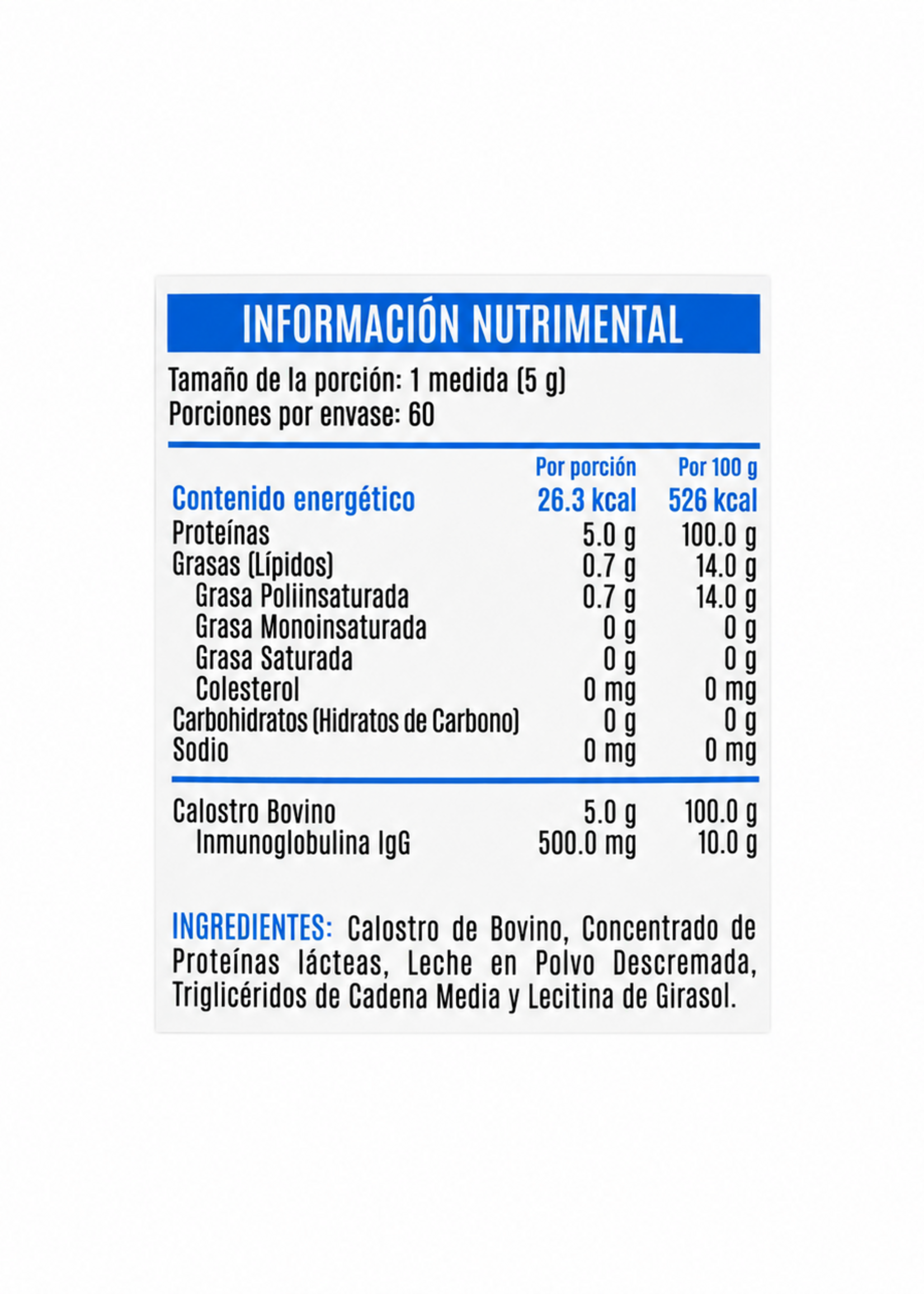 ADVANCE NUTRITION CALOSTRO BOVINO 60 SV ADVANCE