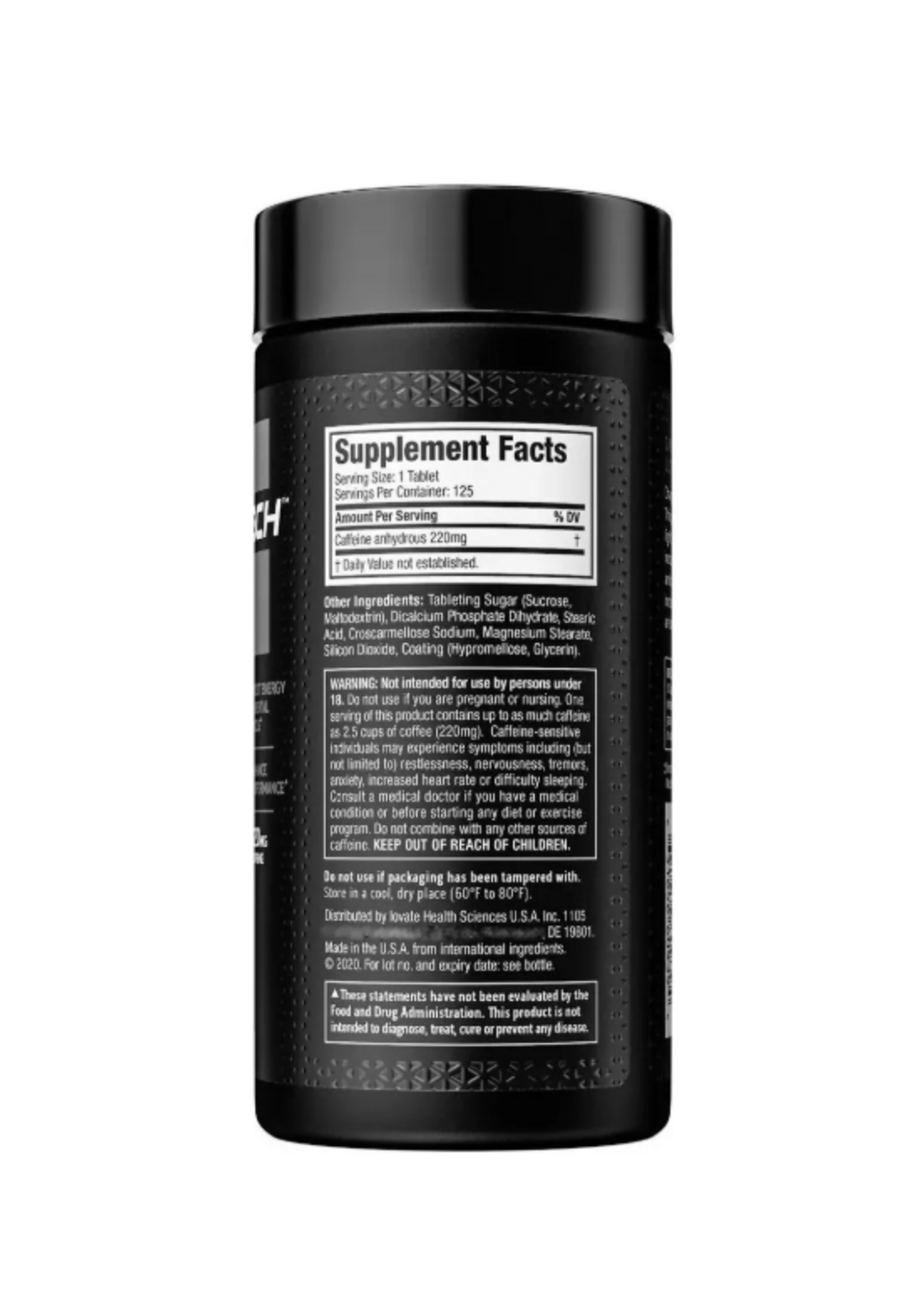 MUSCLETECH CAFFEINA PLATINUM 220 MG/125 TAB