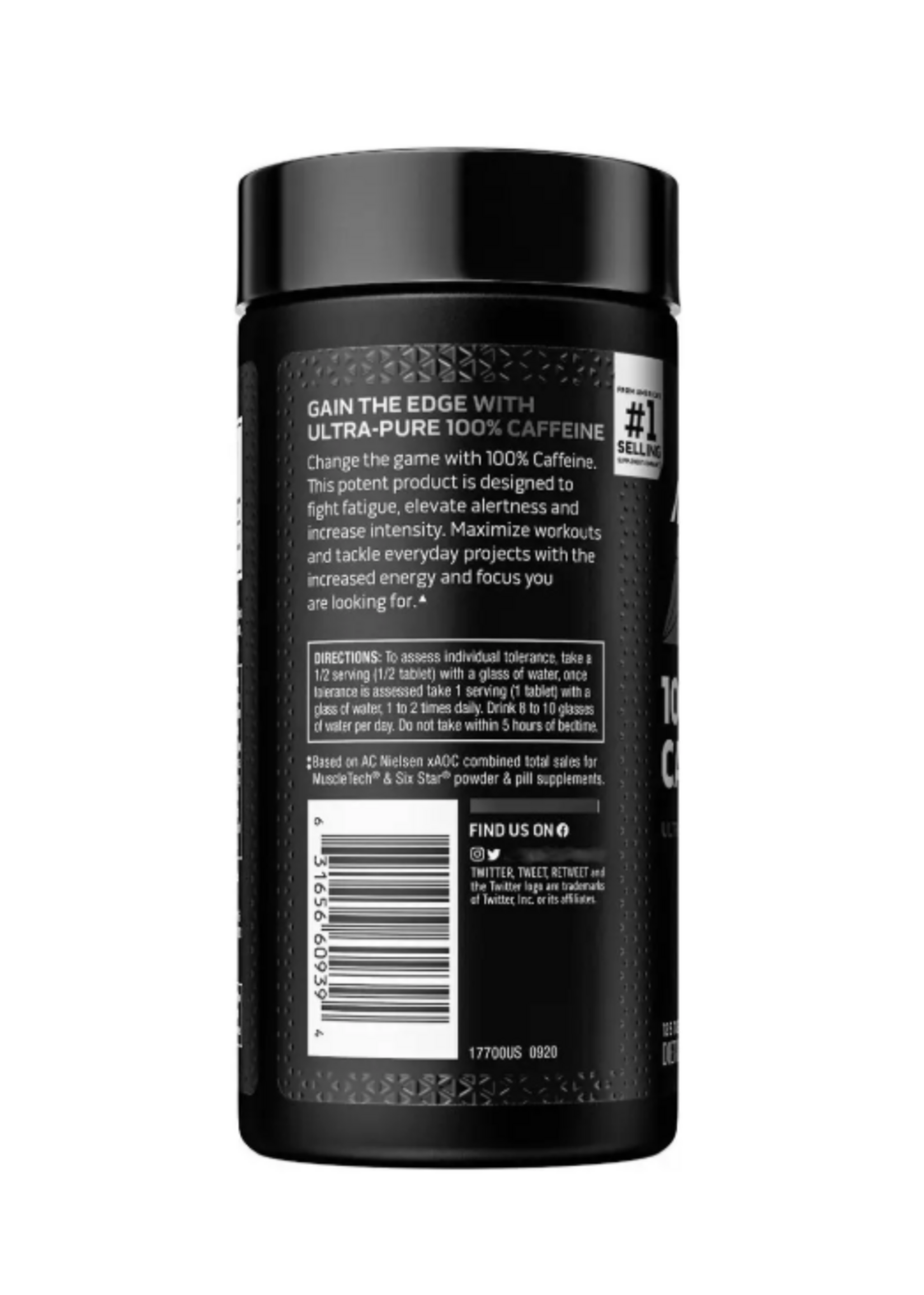 MUSCLETECH CAFFEINA PLATINUM 220 MG/125 TAB