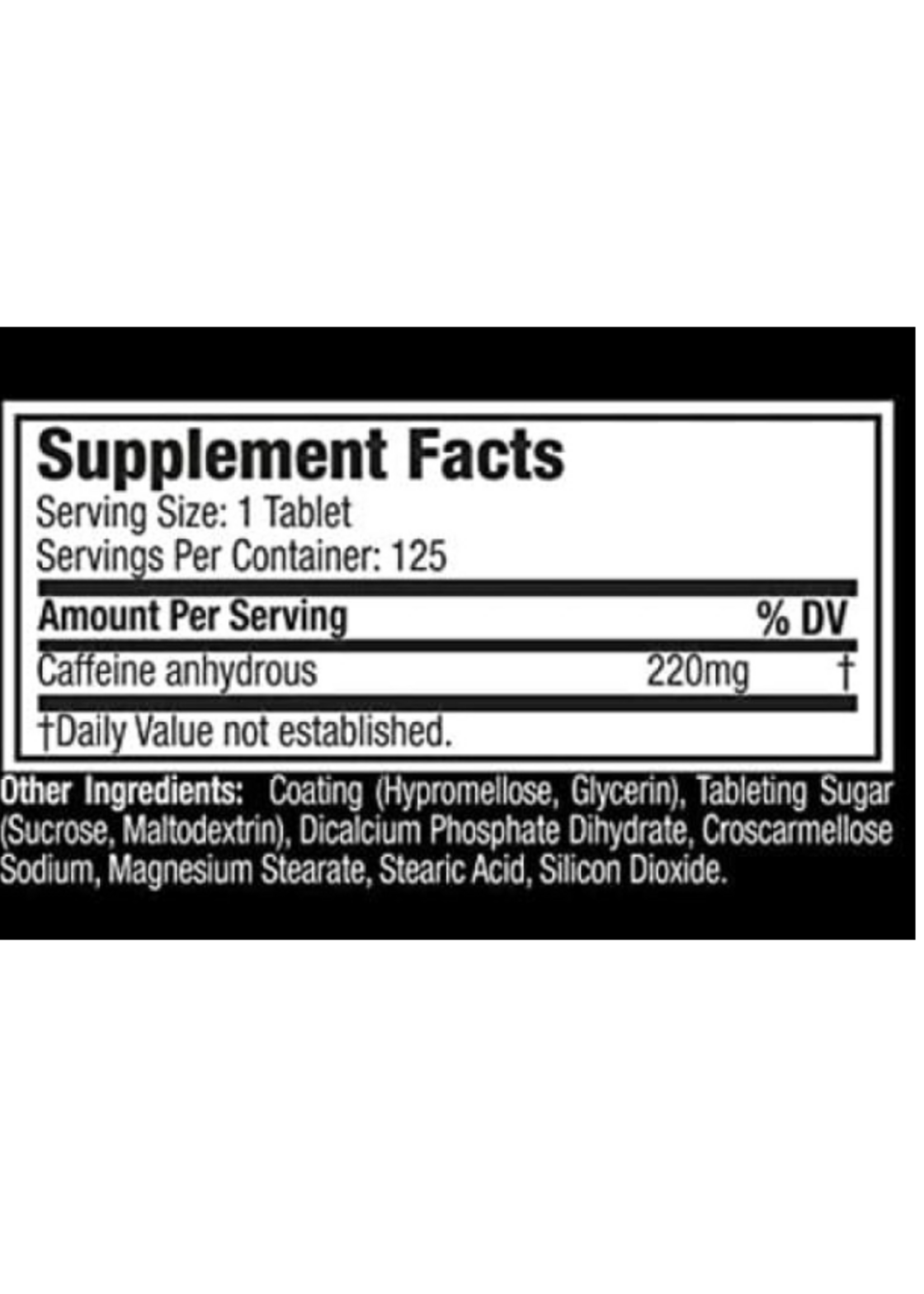 MUSCLETECH CAFFEINA PLATINUM 220 MG/125 TAB