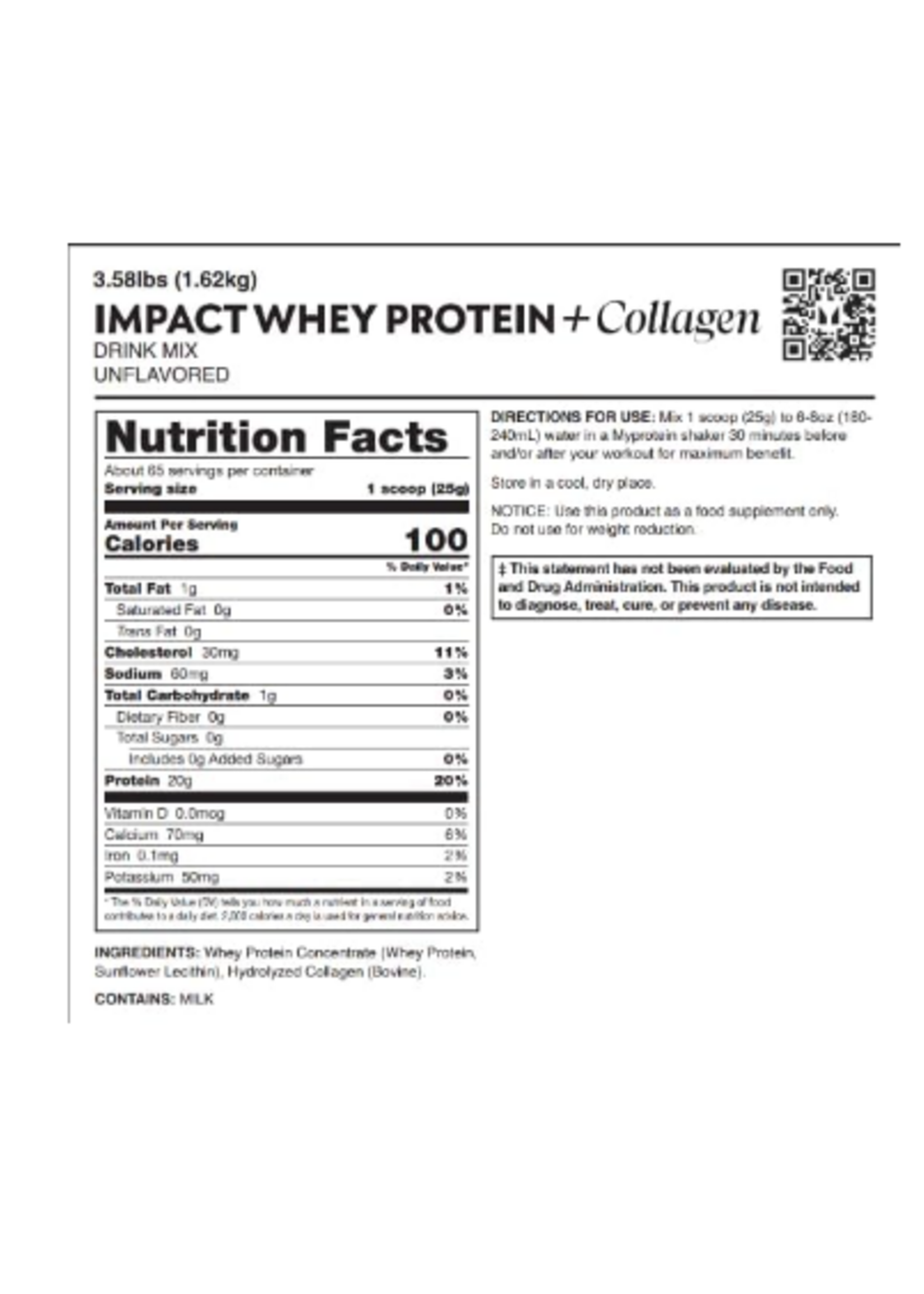 MY PROTEIN IMPACT WHEY + COLAGENO