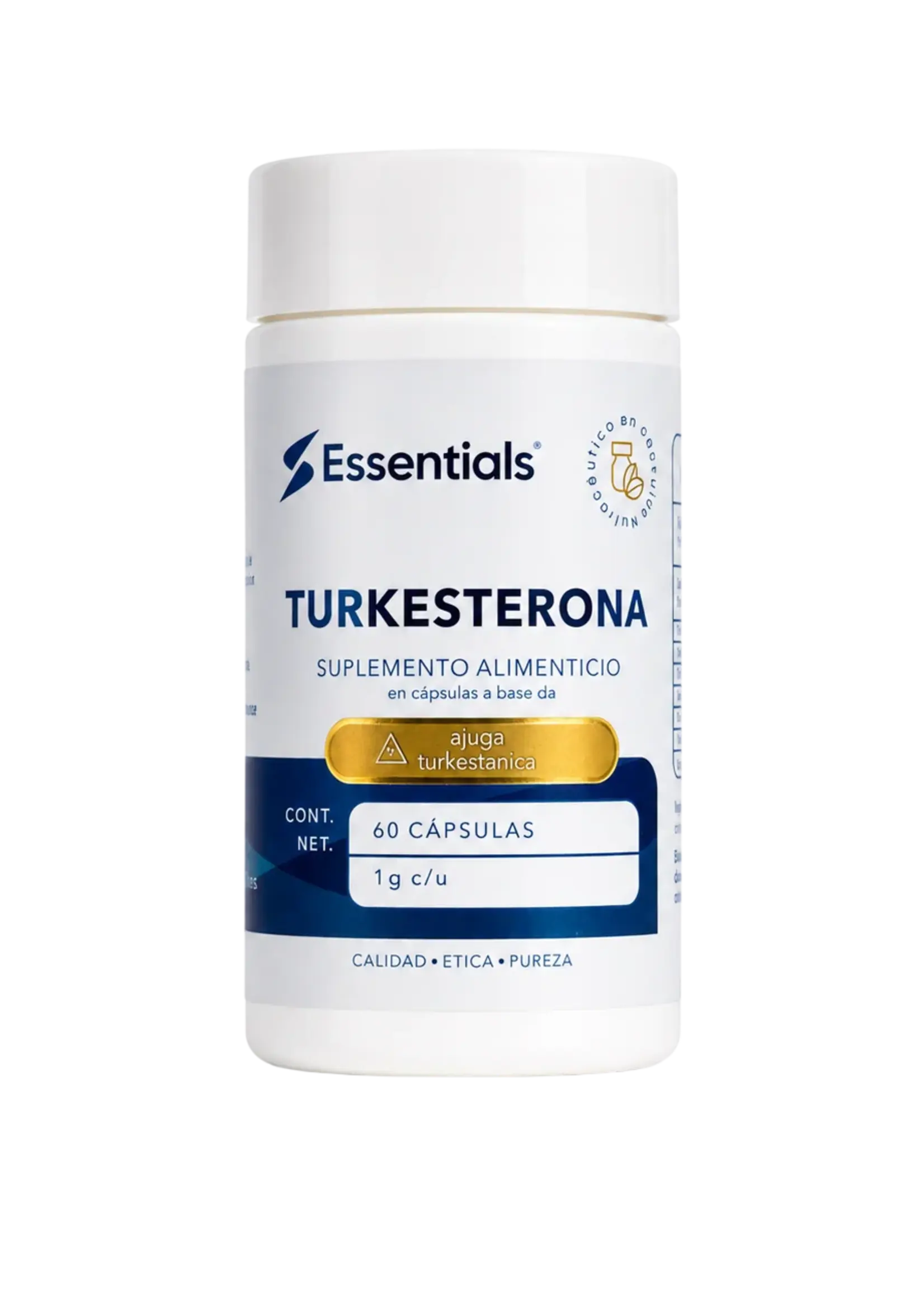 ESSENTIALS TURKESTERONA  ESSENTIALS 1GR  60 CAP