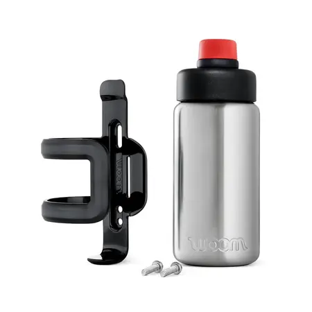WOOM STAINLESS STEEL WATER BOTTLE AND CAGE COMBO