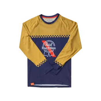 Long Sleeve VenTop Jersey-Pabst Navy/Gold L