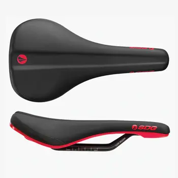 SDG Bel-Air 3.0 Lux-Alloy: Black Microfiber Top, Red Base, Red SDG Logo & Icon, Sonic Welded Construction