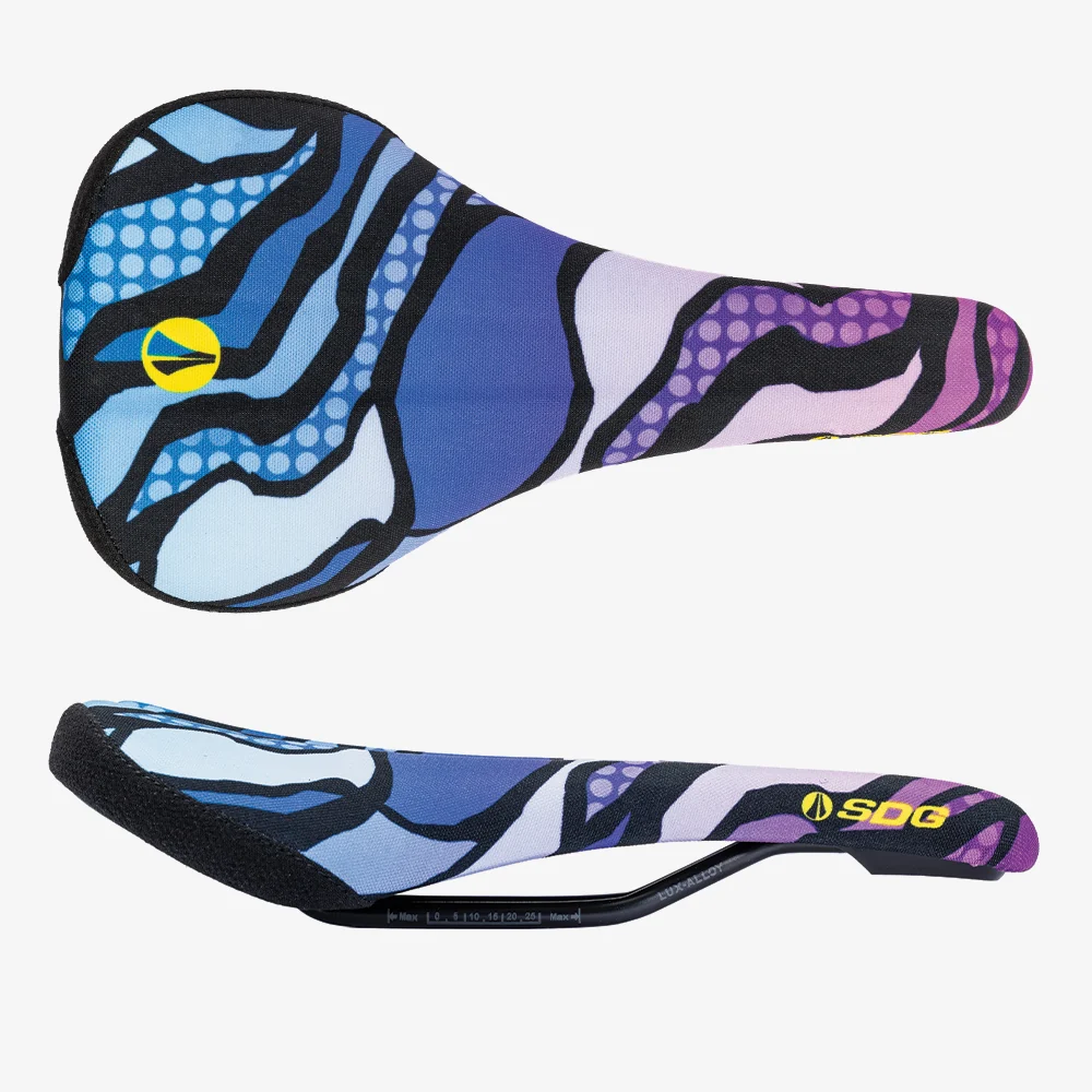 SDG Bel-Air V3 Lux-Alloy: Sublimated Artist Camo Purple,  Black Kevlar Sides