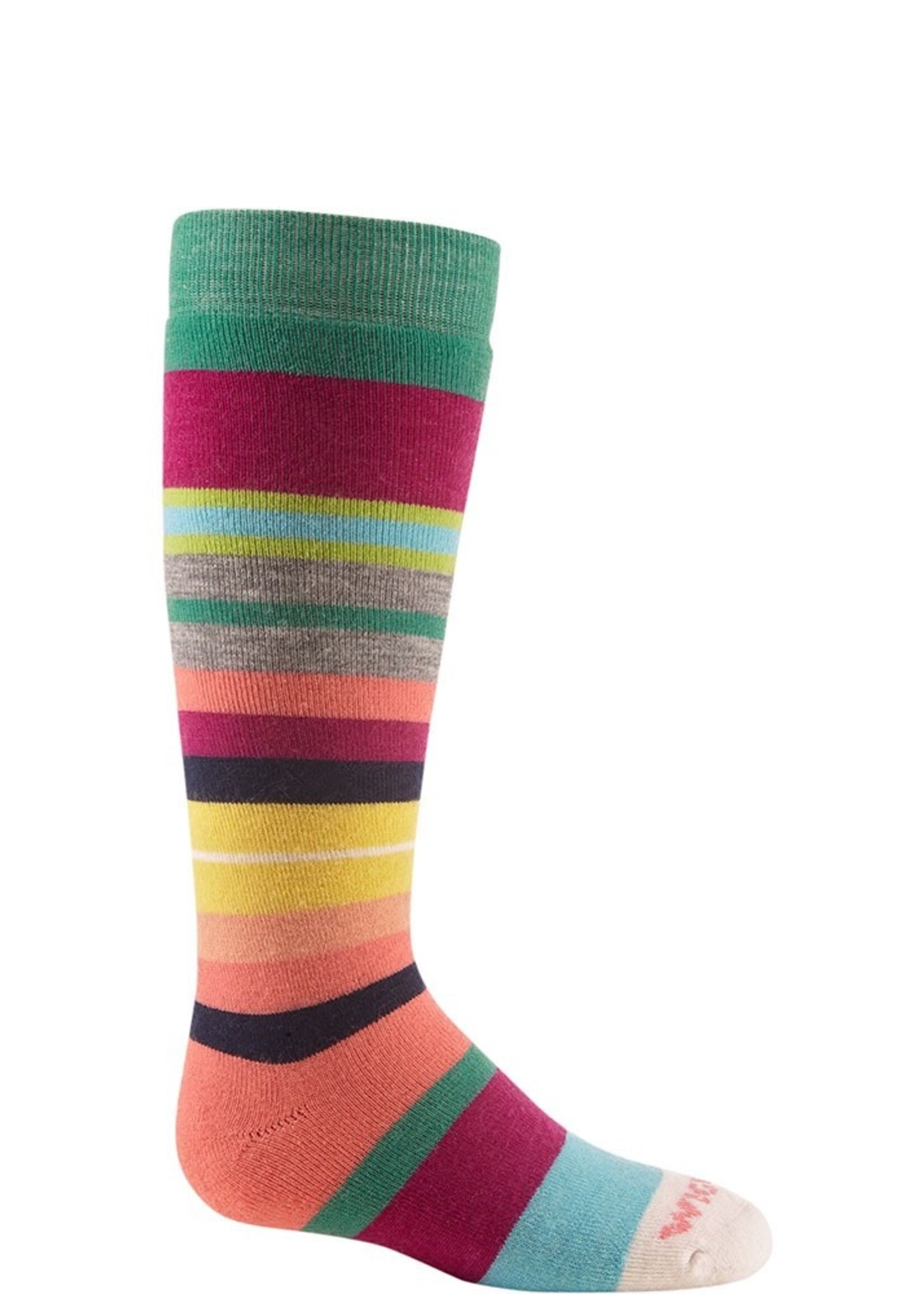 Wigwam Snow Force Ski Socks, Rippled Forest, Youth Medium