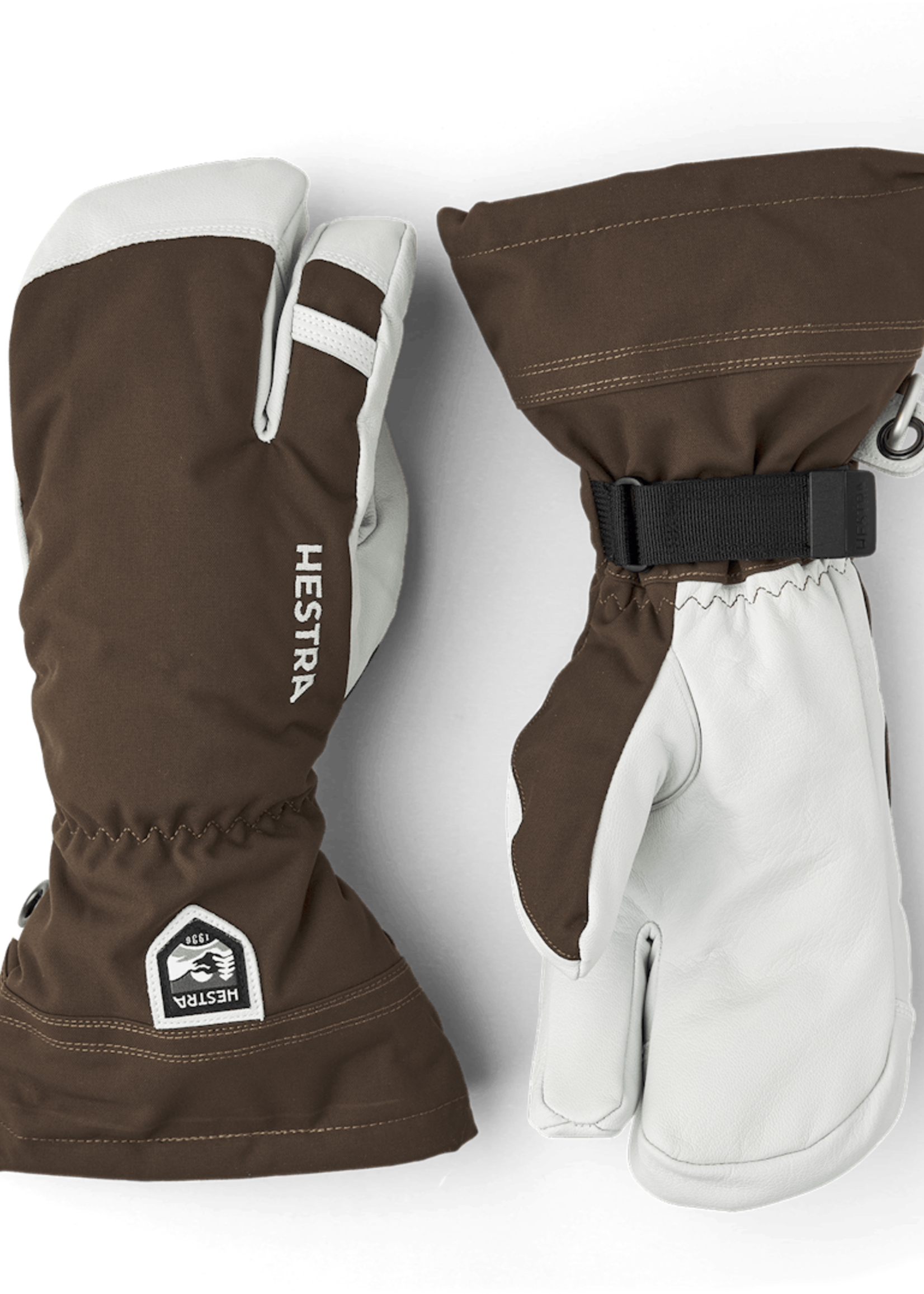 Hestra Hestra Army Leather Heli Ski  3-Finger, Espresso, 11(XXL)