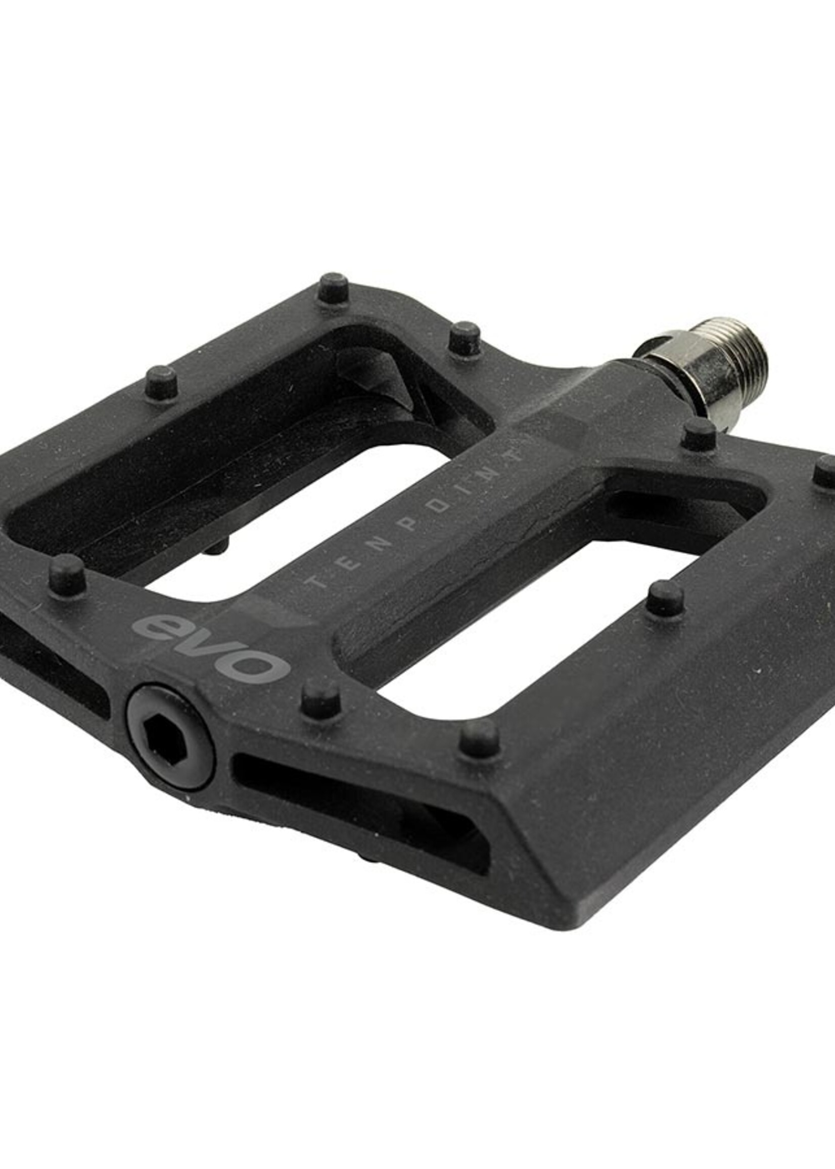 Evo EVO, Tenpoint, MTB/BMX Pedals Body: Nylon, Spindle: Cr-Mo, 9/16'', Black