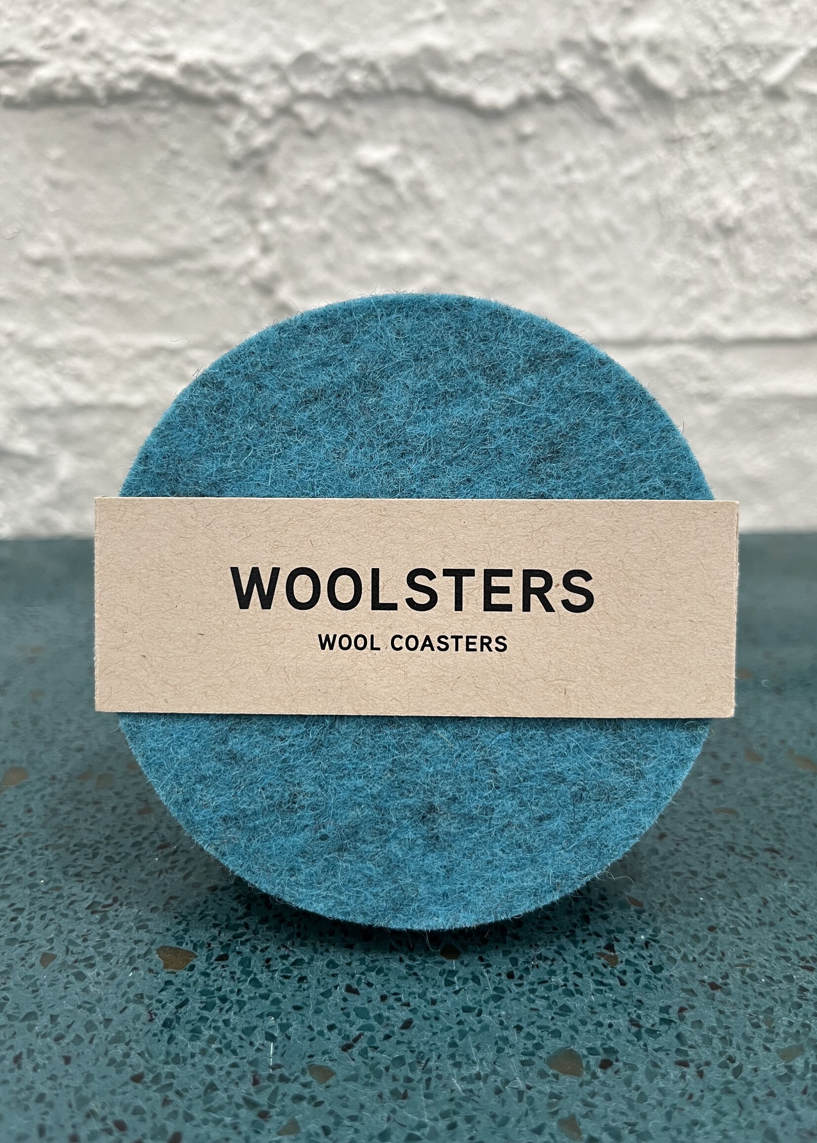 Aqua Merino Wool Coasters (4 Per Set)