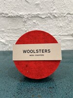 Red Merino Wool Coasters (4 Per Set)