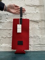 Red Merino Wool Bottle Bag