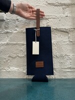 Blue Merino Wool Bottle Bag