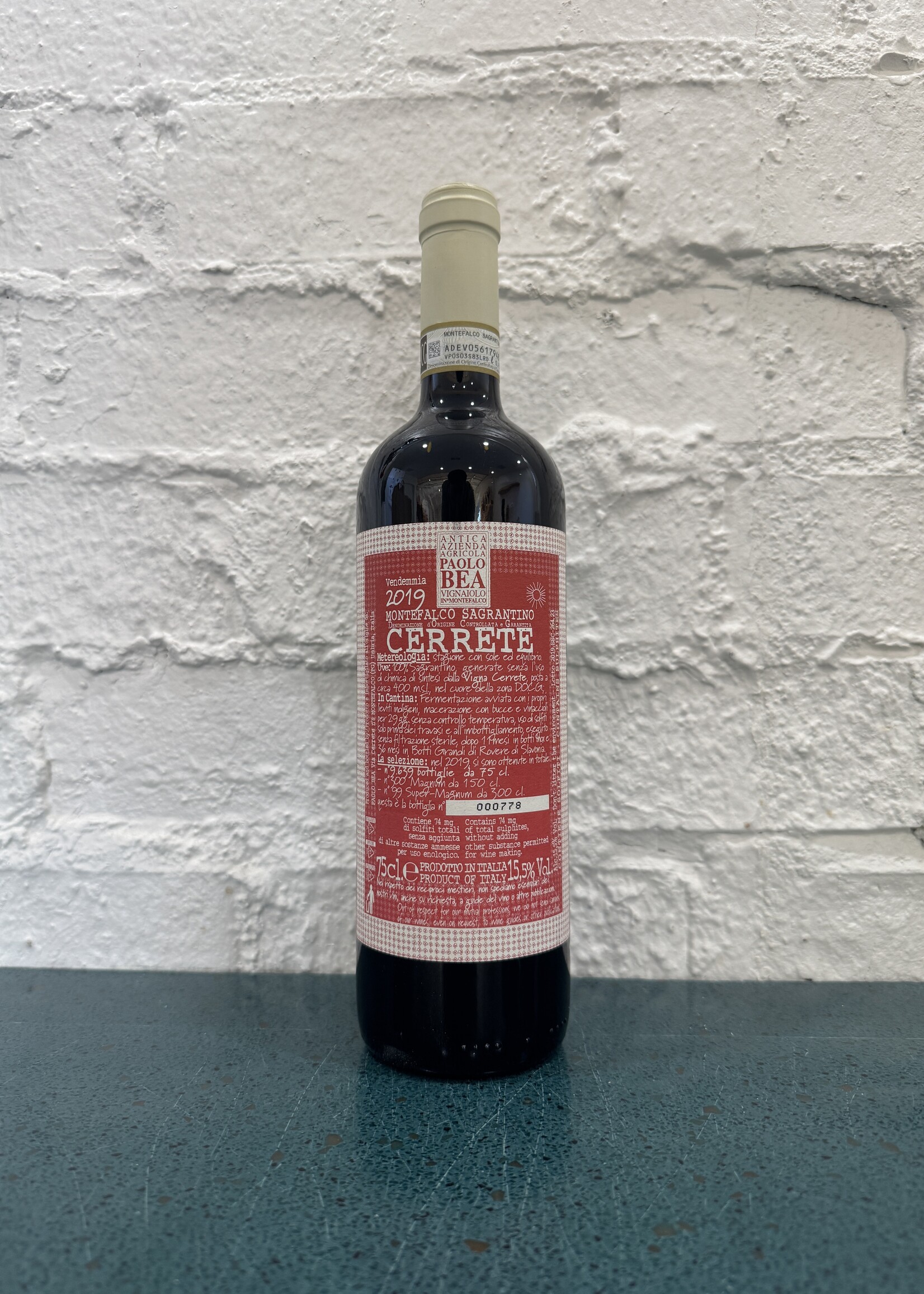 2019 Paolo Bea 'Cerrete' Secco di Montefalco Sagrantino