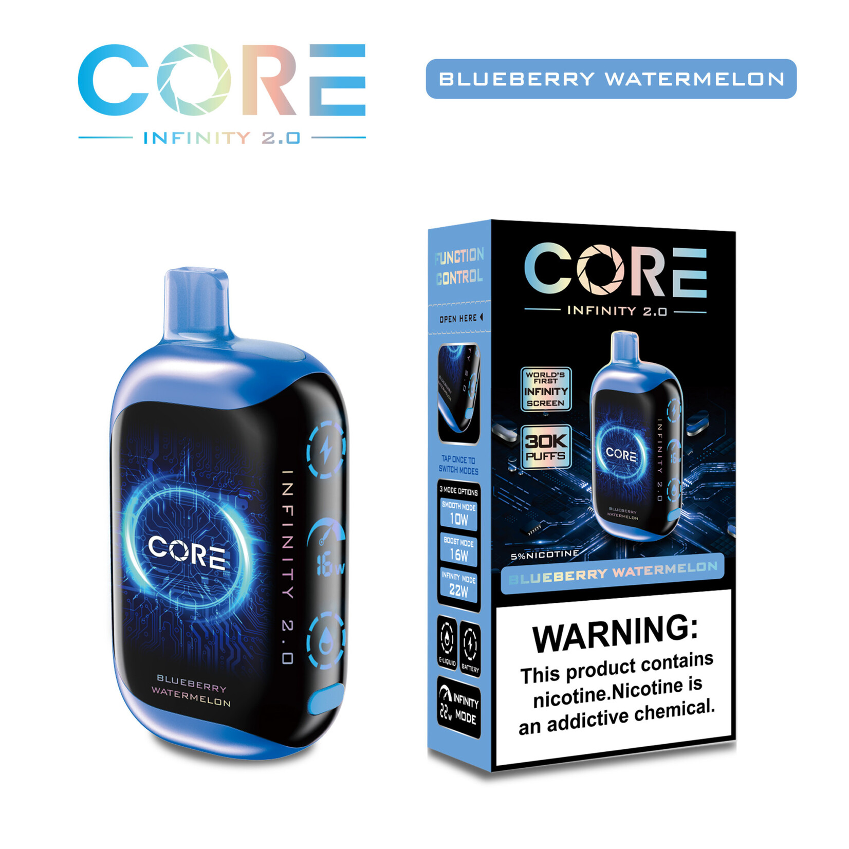 Core Core Infinity 2.0  30000 puffs 24ml 5%  Disposable Vape