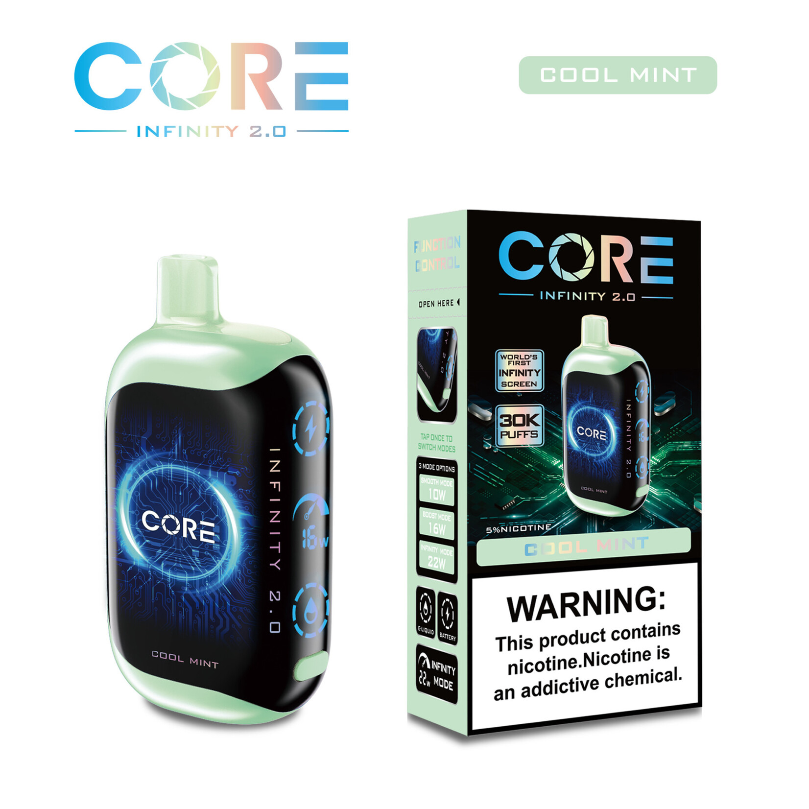 Core Core Infinity 2.0  30000 puffs 24ml 5%  Disposable Vape
