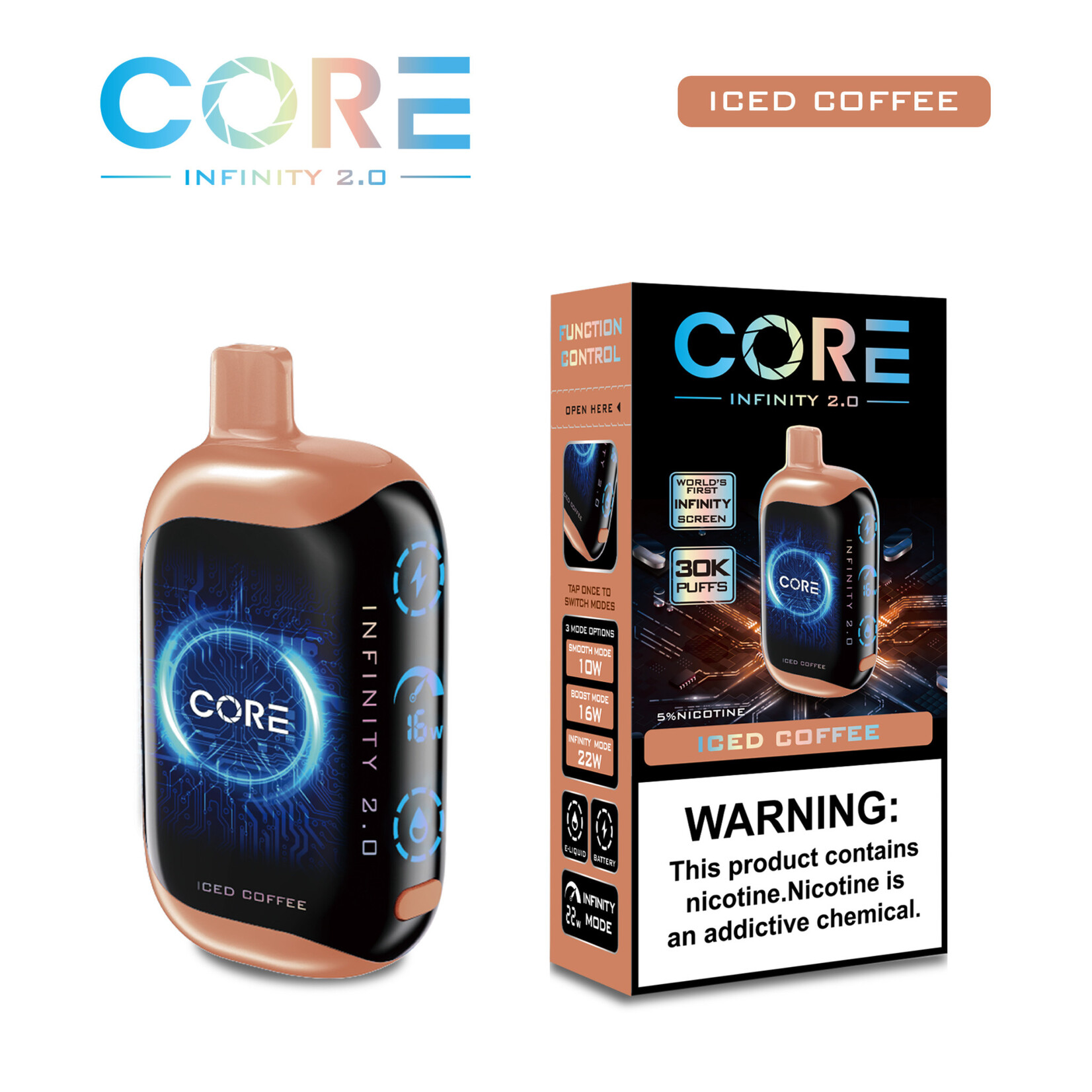 Core Core Infinity 2.0  30000 puffs 24ml 5%  Disposable Vape