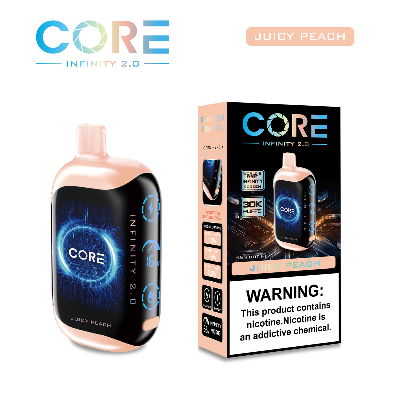 Core Core Infinity 2.0  30000 puffs 24ml 5%  Disposable Vape