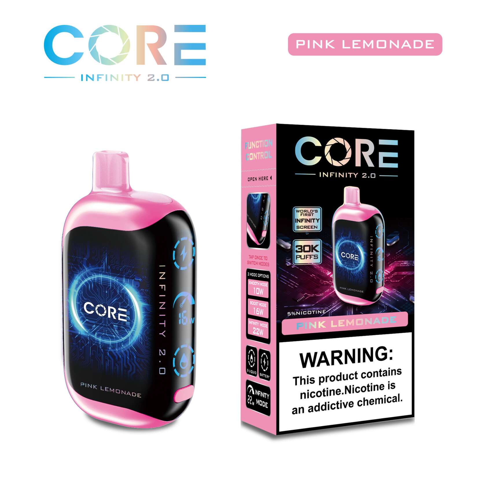 Core Core Infinity 2.0  30000 puffs 24ml 5%  Disposable Vape