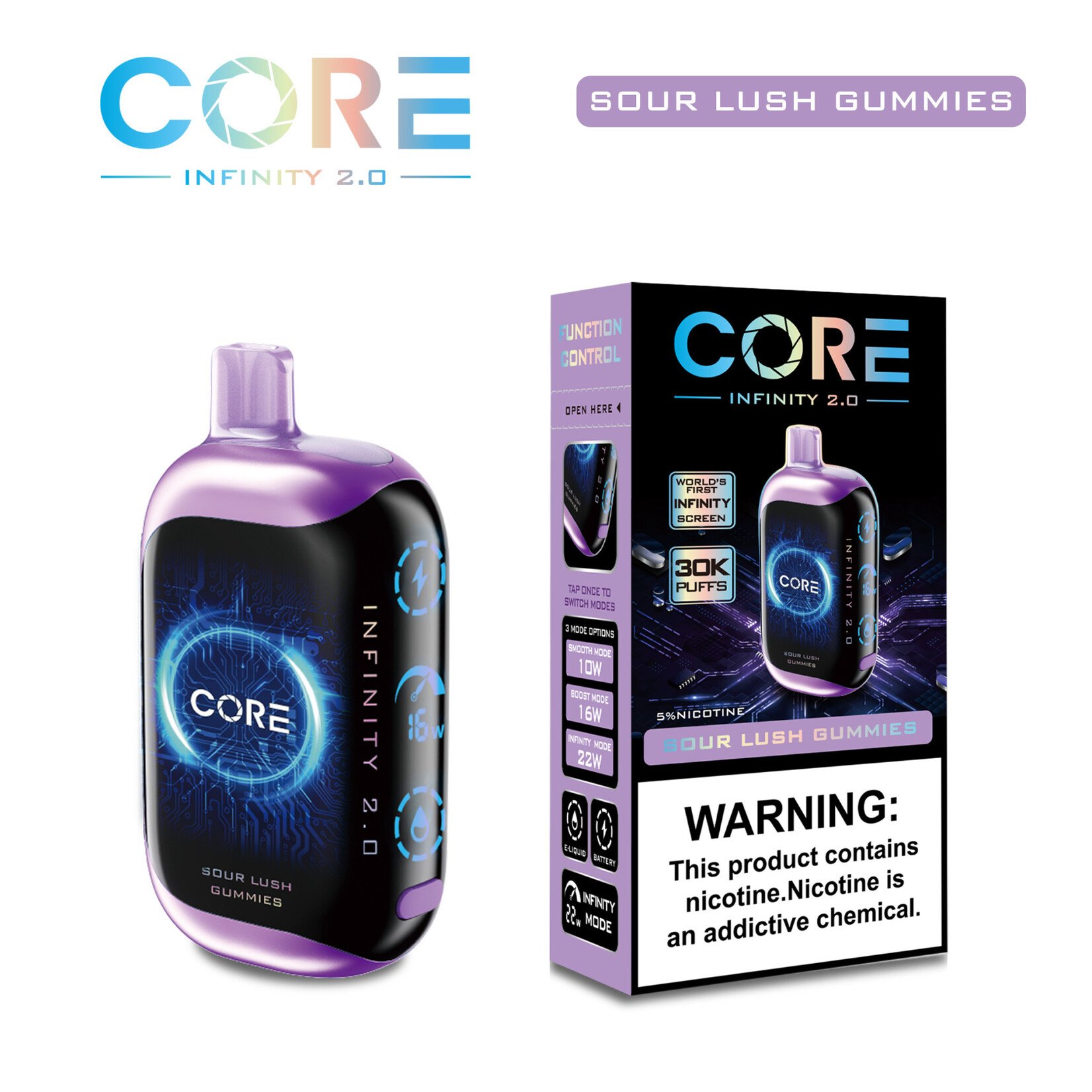 Core Core Infinity 2.0  30000 puffs 24ml 5%  Disposable Vape