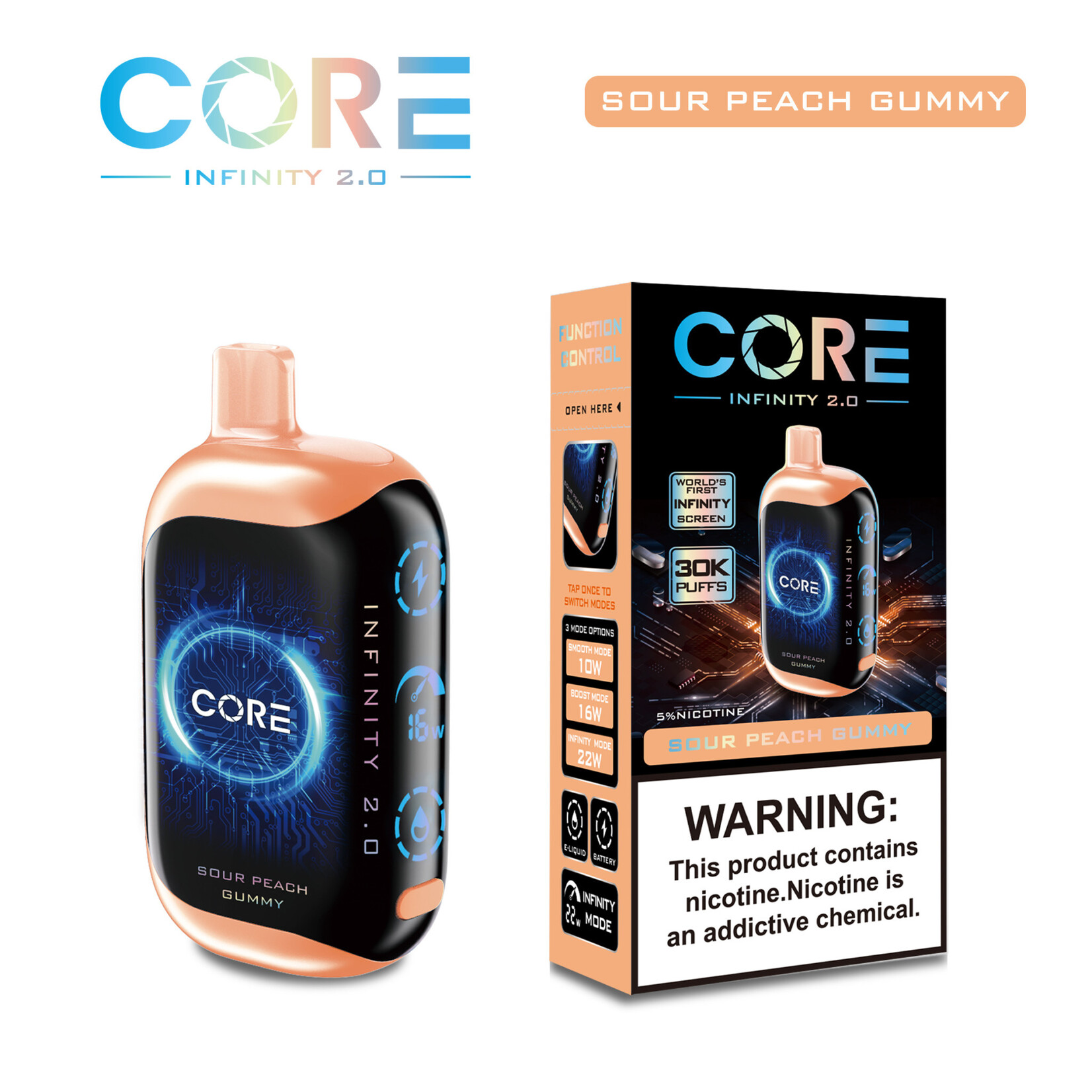 Core Core Infinity 2.0  30000 puffs 24ml 5%  Disposable Vape