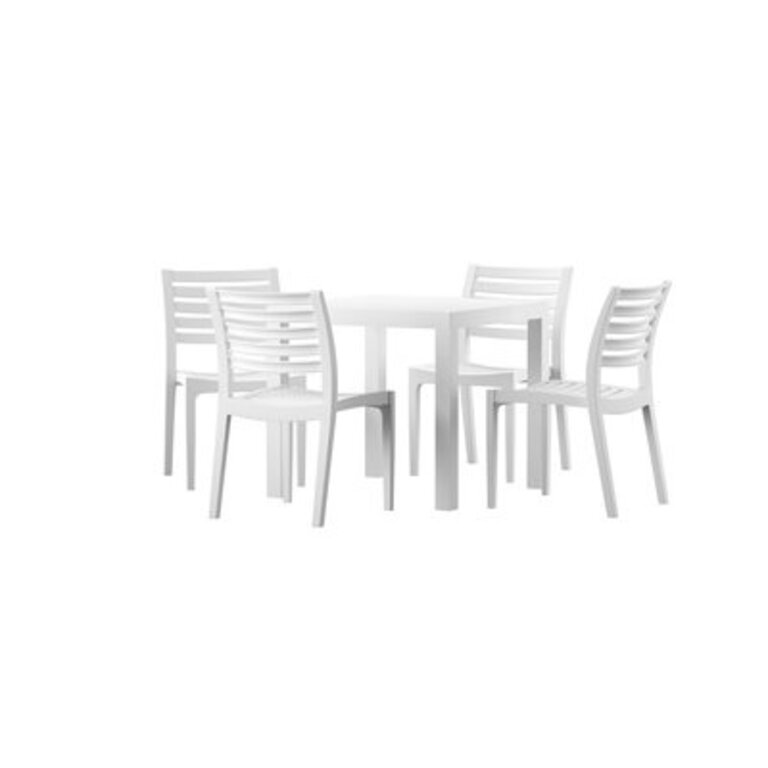 Melissus 5 Piece Dining Set Frame Color: White