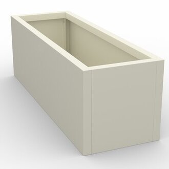 Powder-Coated Aluminum Planter Box Color: White, Size: 12" H x 35" W x 12" D