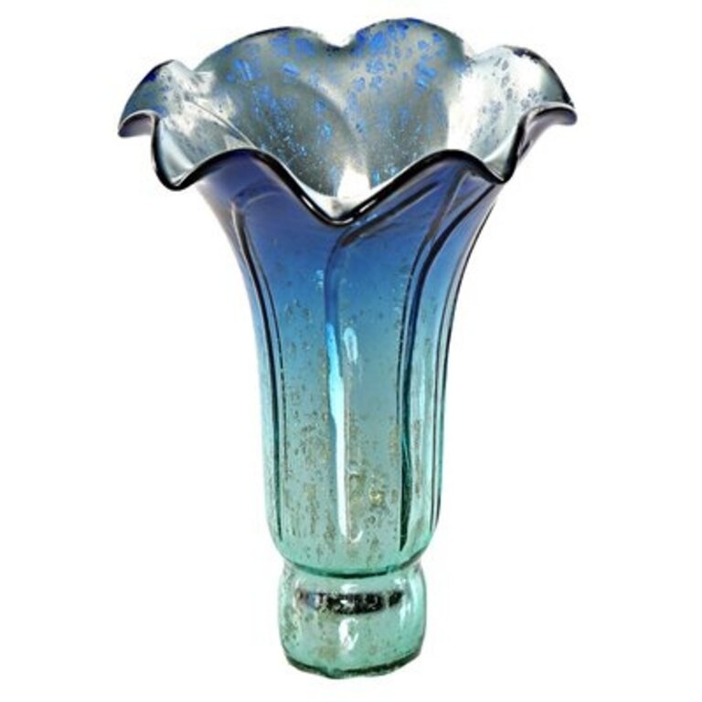 Betton 6'' H Glass Replacement Lily Shade Color: Blue/Teal