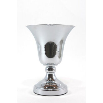 Davarian Silver 10.5" Indoor / Outdoor Metal Table Vase