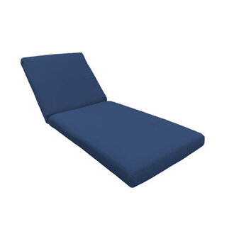 Indoor/Outdoor Chaise Cushion Cover Fabric: Navy Performance, Size: 4" H x 30" W x 76" D