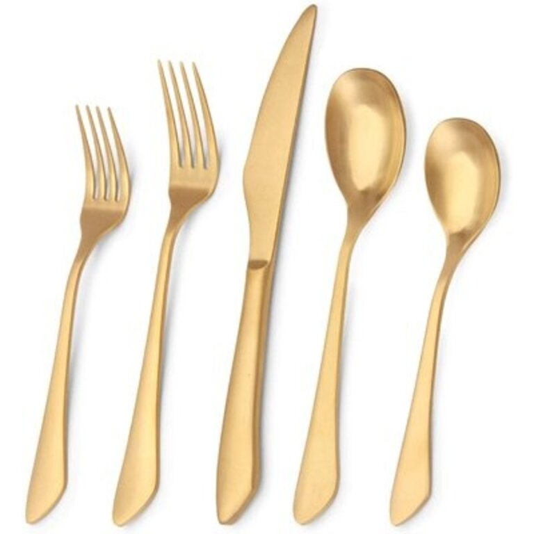 40 Piece Flatware Set, Service for 8 Color: Gold