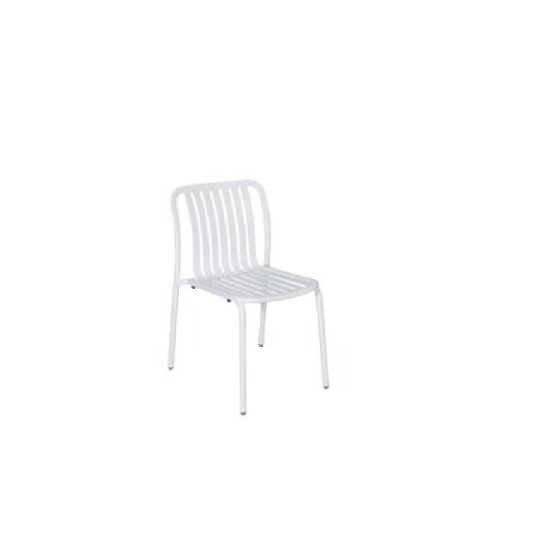 Key West Stacking Patio Dining Side Chair Color: White