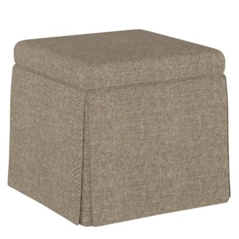 Bash 20'' Wide Square Storage Ottoman Upholstery Color: Tan