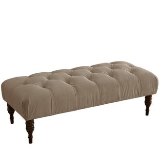 Sowams Upholstered  Bench Upholstery: Brown