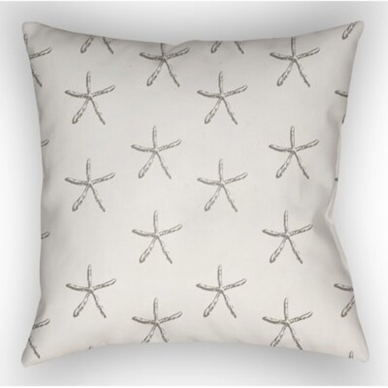 Outdoor Square Polyester Pillow Cover & Insert Size: 18" H x 18" W x 4" D, Color: Neutral
