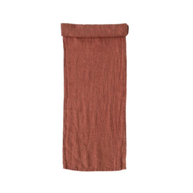Vernon Rectangle Linen Towel Color: Orange