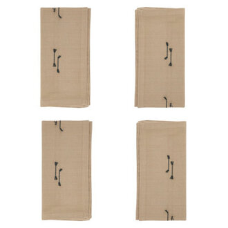 4 Piece Cotton Napkin Set Color: Natural