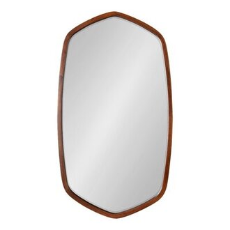 Glover Accent Mirror Size: 36" H x 20" W, Finish: Walnut Brown