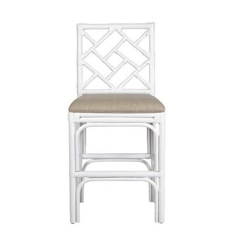 Fulton Woven Stool Seat Height: Counter Stool (24" Seat Height), Color/Pattern: White